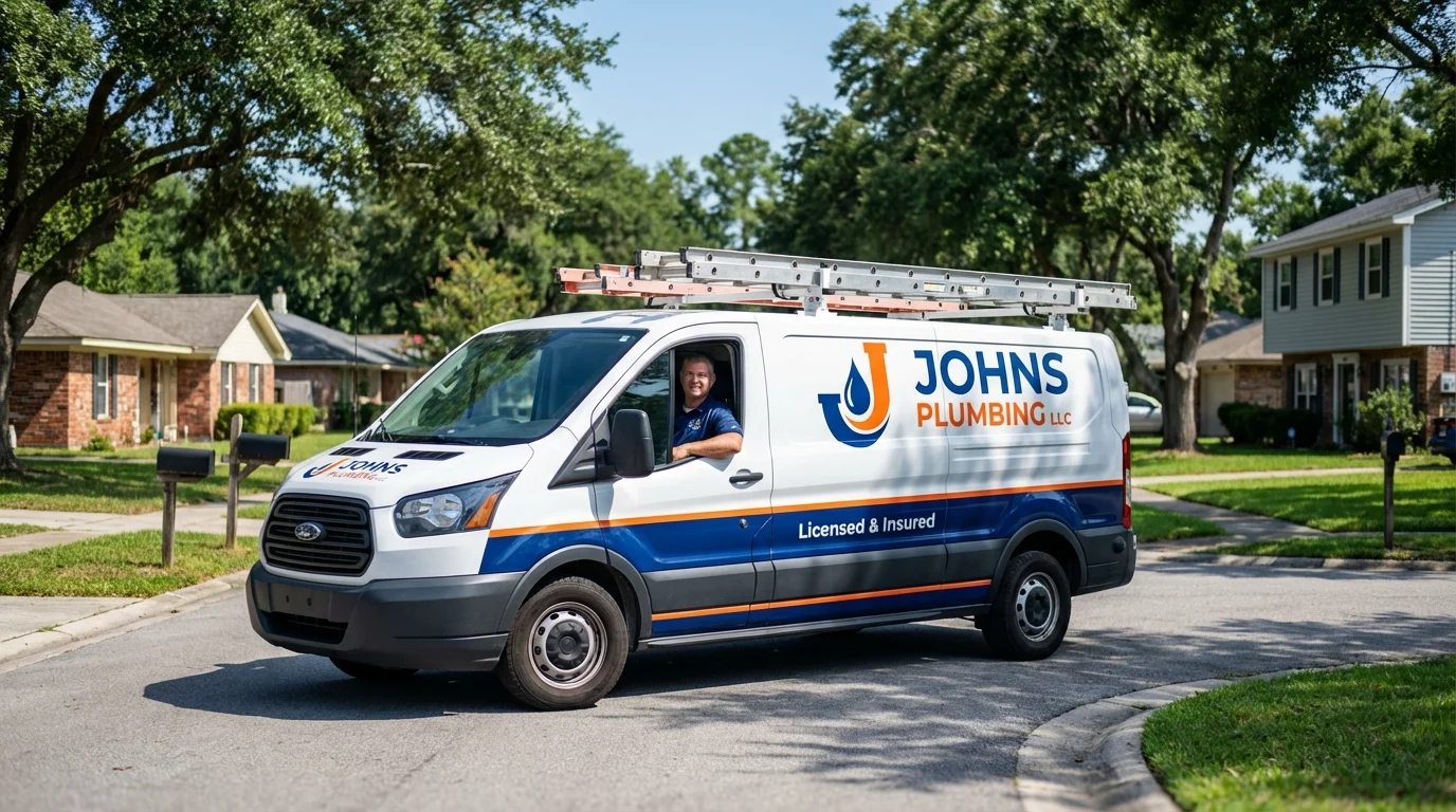 Johns Plumbing LLC service van in Lincolnwood, IL