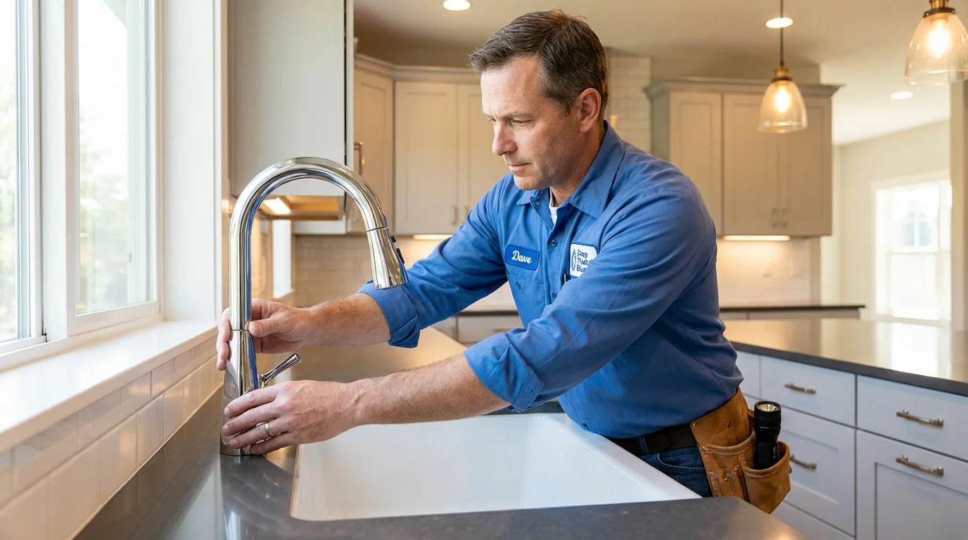 Kitchen faucet installation by Johns Plumbing LLC in Lincolnwood
